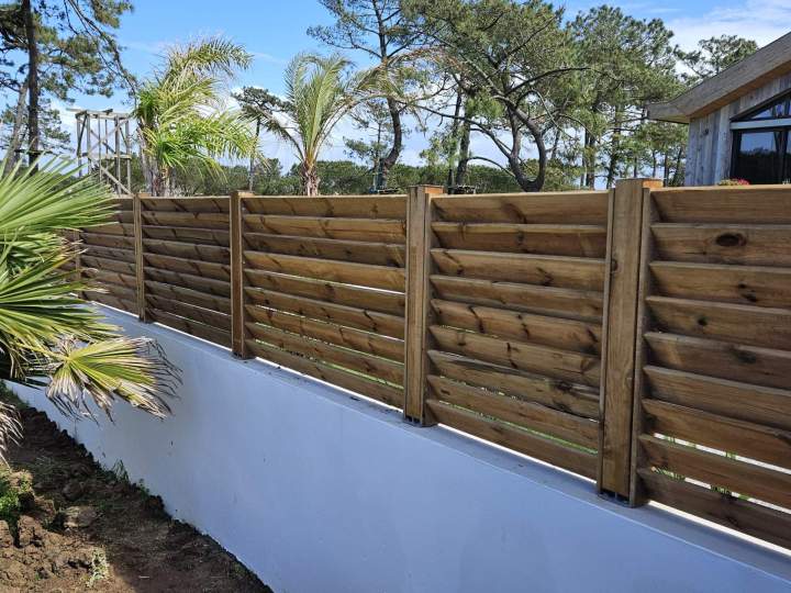 Clôture bois moderne Les Landes