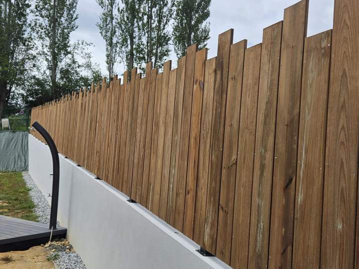 Palissade bois design Les Landes