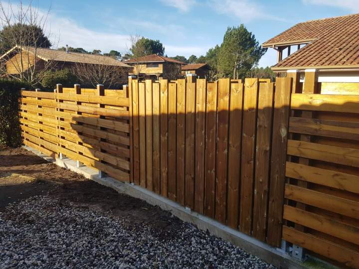 Pose de clôture bois Les Landes